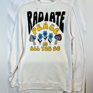 NWT Chaser Radiate Peace In All You Do Crew Sweatshirt Size Large